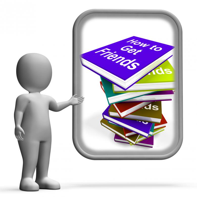 Free stock image of How To Get Friends Book Stack Displays Friendly Social Life created by Stuart Miles