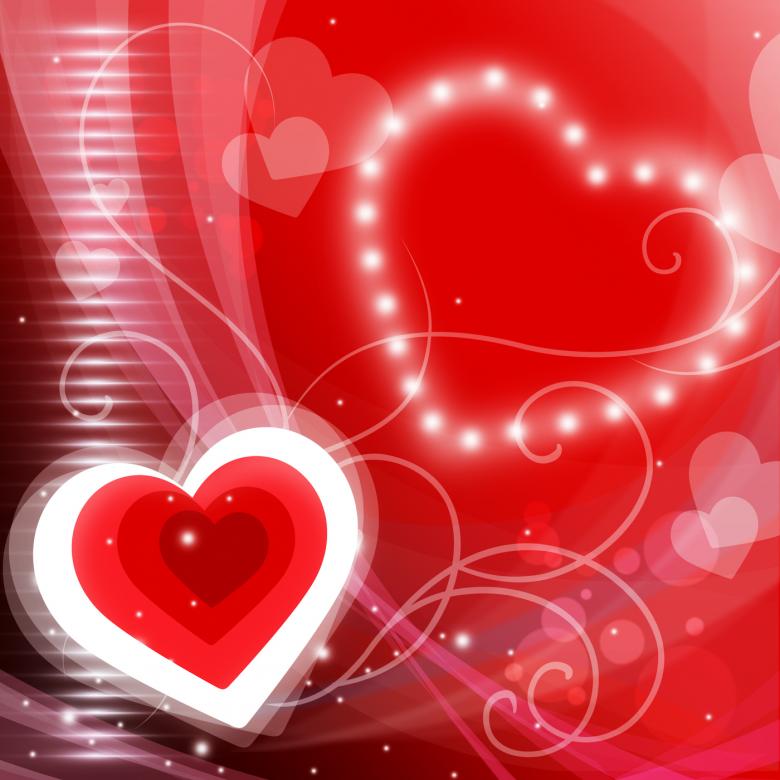 Free stock image of Glow Heart Shows Valentines Day And Backdrop created by Stuart Miles