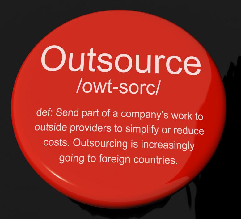 Free stock image of Outsource Definition Button Showing Subcontracting Suppliers And Freel created by Stuart Miles