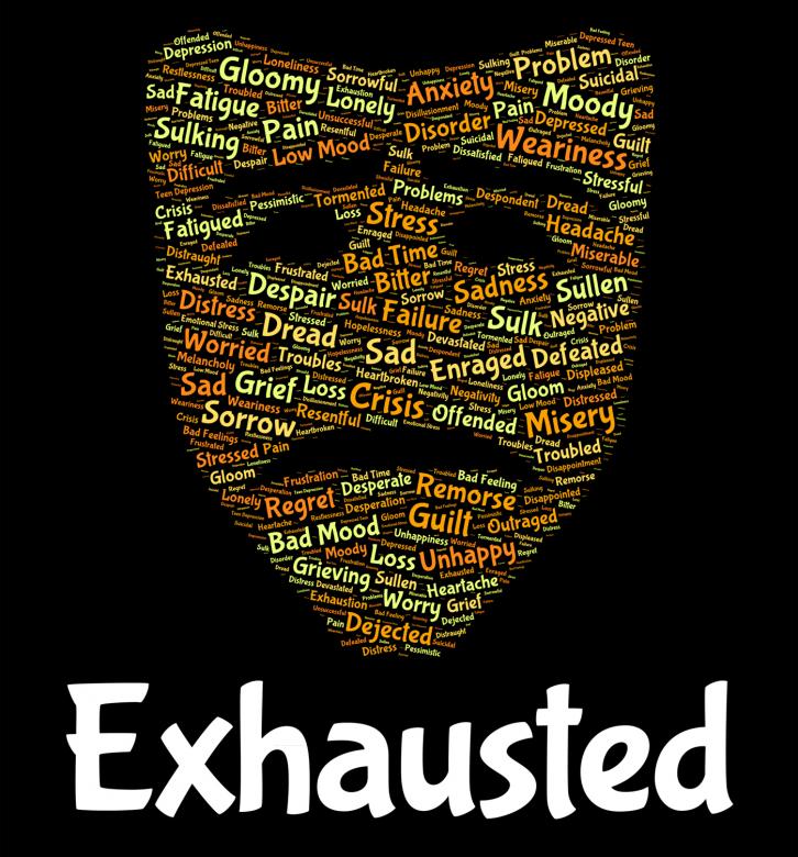 Free stock image of Exhausted Word Shows Tired Out And Draining created by Stuart Miles