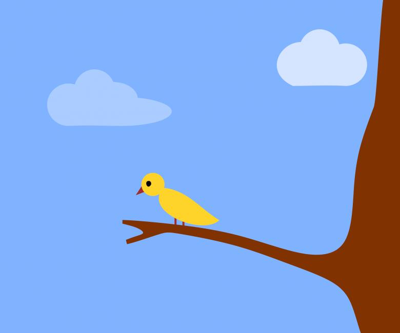 Free stock image of Bird on Branch Illustration created by pixloger