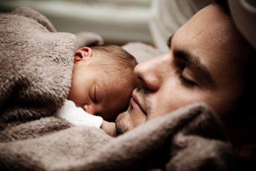 Free Stock Photo of Father and Baby