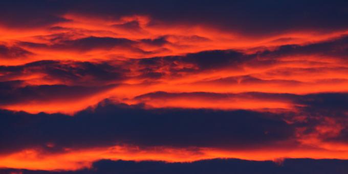 Cloudy at Sunset - Free Stock Photo
