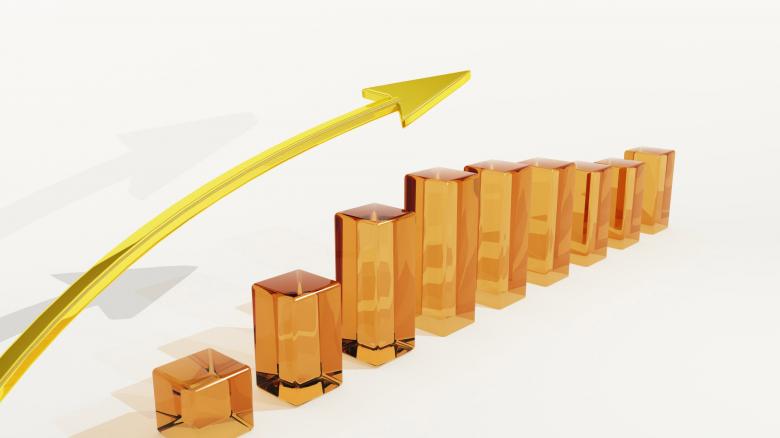 Free stock image of Business Graph with Arrow created by Pixabay