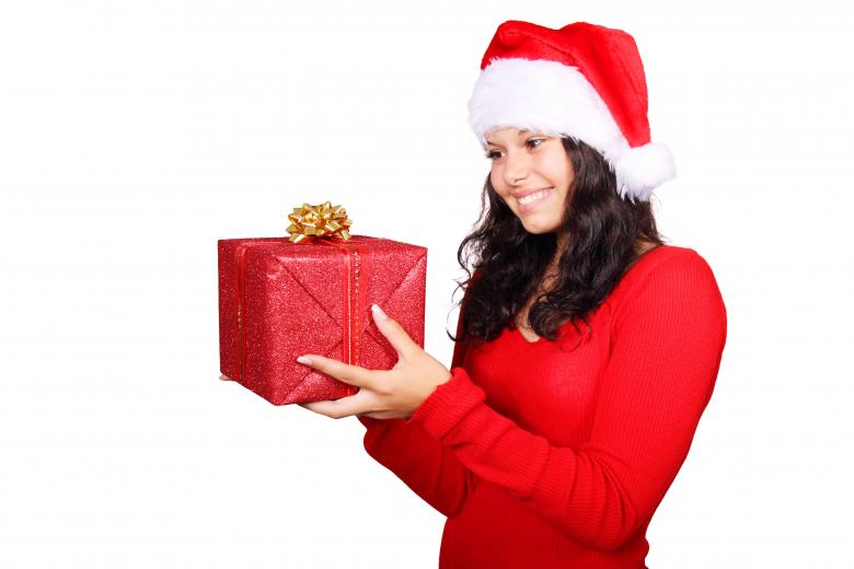 Free stock image of Girl on Christmas created by Pixabay