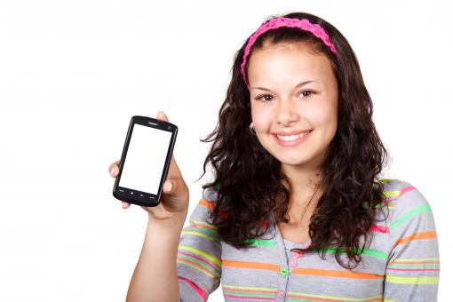 Free Stock Photo of Girl with Mobile