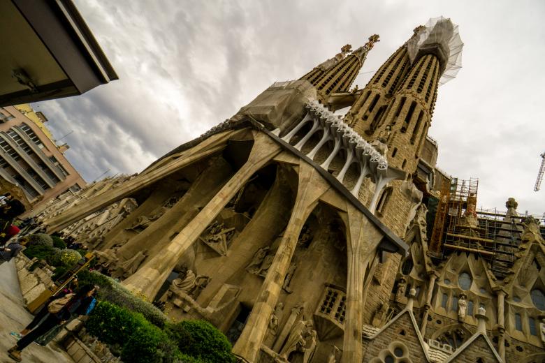 Free stock image of La Sagrada Familia (back) created by Brian