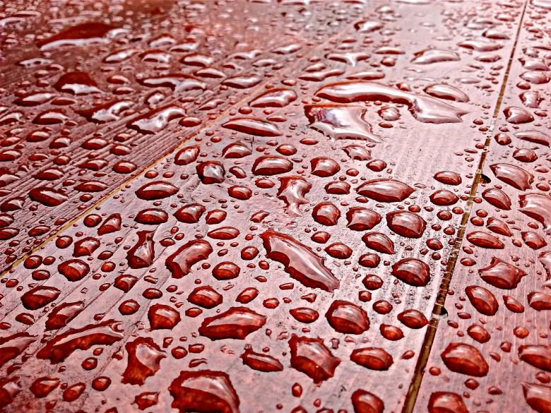 Free stock image of Water Drops on the Red Surface created by Pixabay