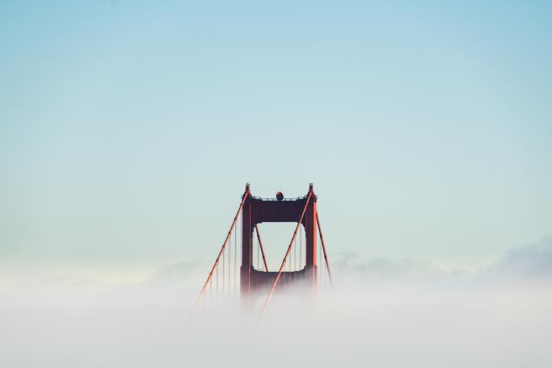 Free stock image of Bridge in Fog created by Pixabay