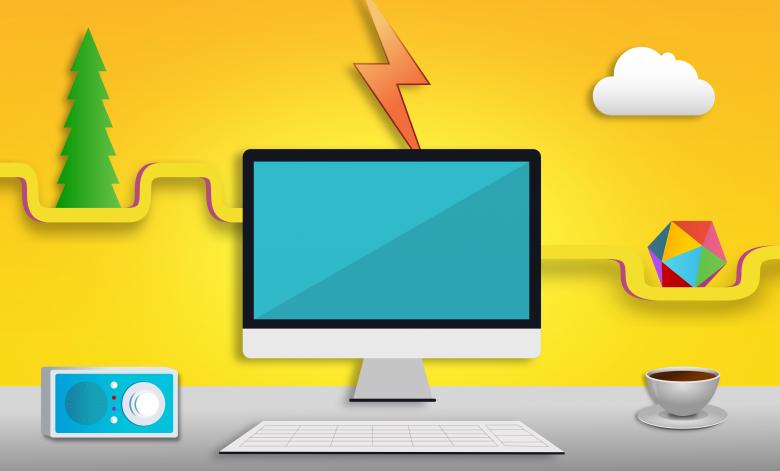 Free stock image of Work Desk - Illustration with Central Copyspace created by Jack Moreh