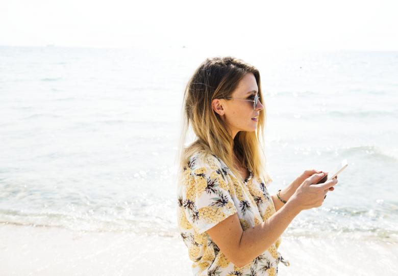 Free stock image of Girl on the Beach created by Pixabay