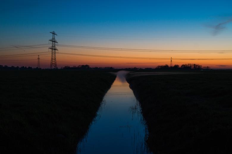 Free stock image of Running Stream at Sunset created by Pixabay