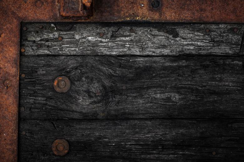Free stock image of Rotting Wood and Metal Frame created by Free Texture Friday