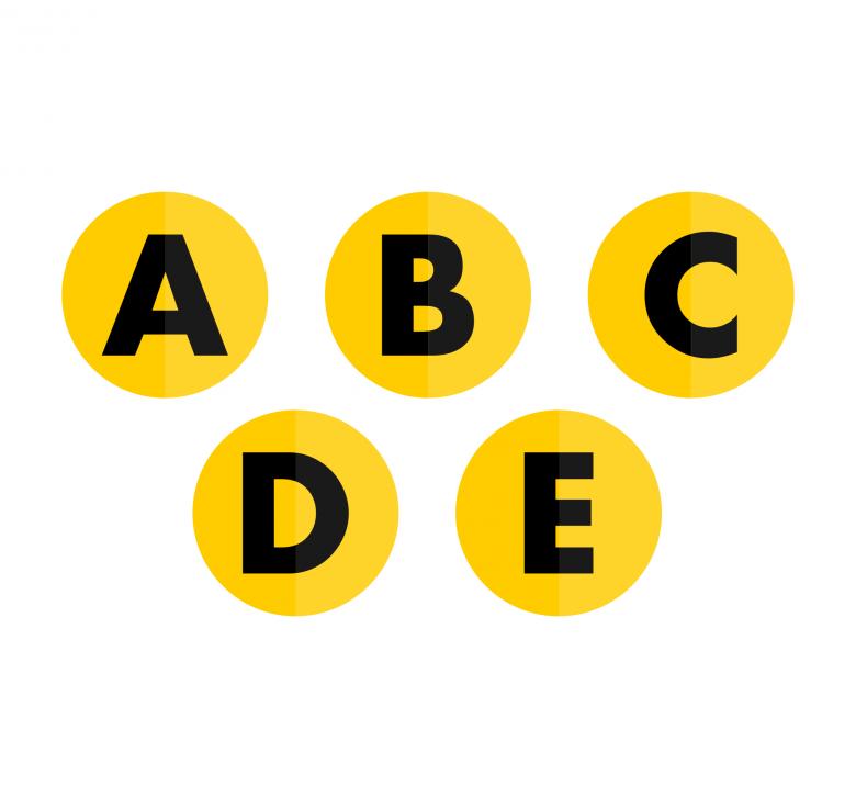 Free stock image of Five Free Alphabet Icon Set - ABCDE created by pixloger
