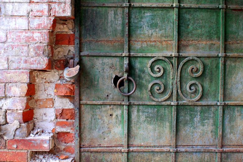 Free stock image of Old Green Metallic Gate created by  Талашманов Александр
