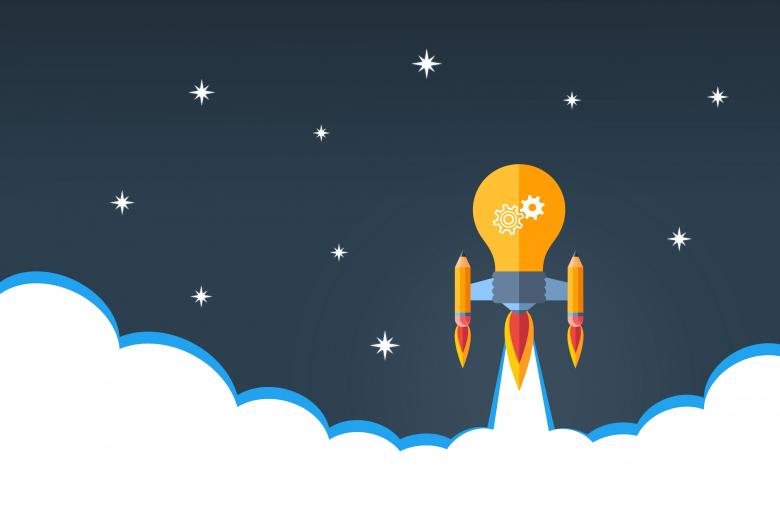 Free stock image of Creativity and Good Ideas Concept - Rocket Lightbulb created by Jack Moreh