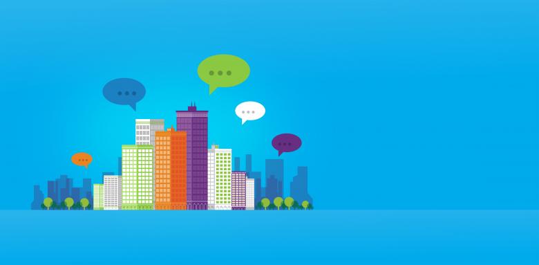 Free stock image of People Communicating - Speech Bubbles Over the City created by Jack Moreh