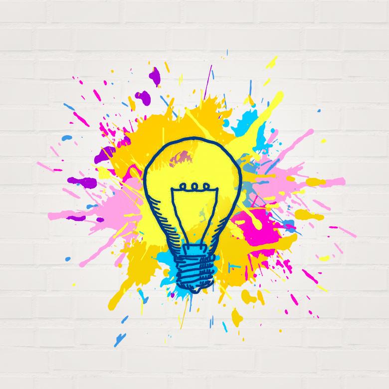 Free stock image of Painted Lightbulb - Creativity and Imagination Concept - Abstract created by Jack Moreh