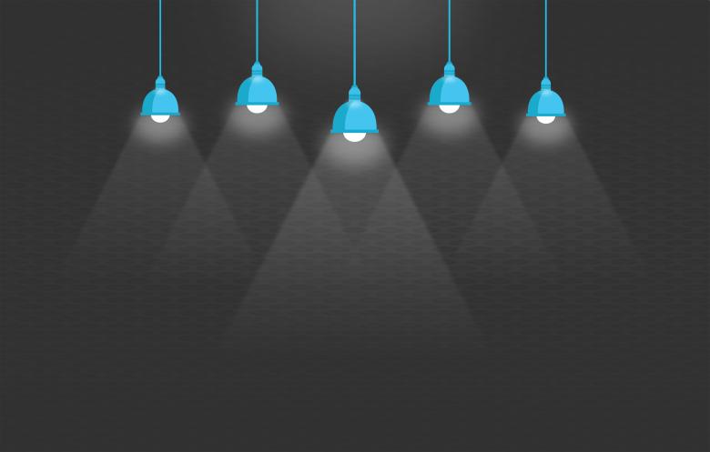 Free stock image of Ceiling Lights - Illustration with Copyspace created by Jack Moreh