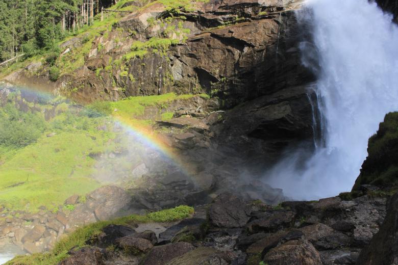 Free stock image of Rainbow by Waterfall created by Hassan Yahya Alali