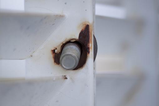 Free Stock Photo of Rusted Bolt in Metal
