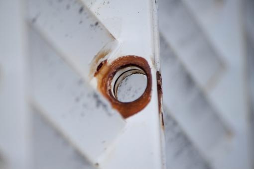 Free Stock Photo of Bolt in Rusted Metal