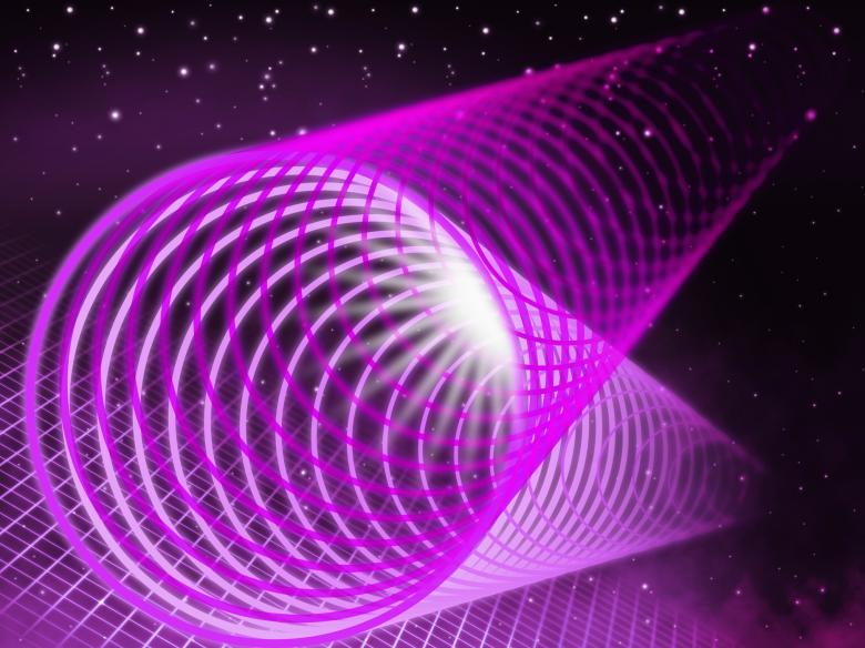 Free stock image of Purple Coil Background Shows Pipe Light And Night Sky created by Stuart Miles