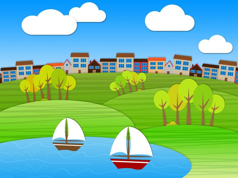 Free stock image of Sea Landscape Represents Meadow Relaxing And Meadows created by Stuart Miles