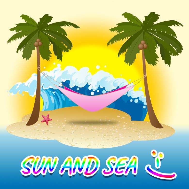Free stock image of Sun And Sea Represents Summer Time And Break created by Stuart Miles