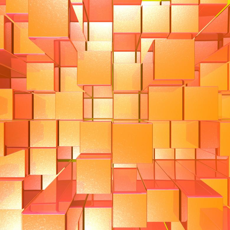 Free stock image of Bright Glowing Red And Orange Background With Artistic Cubes Or Square created by Stuart Miles
