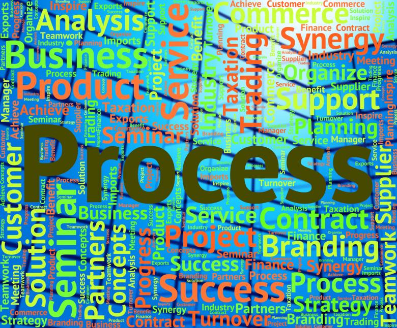 Free stock image of Process Word Shows Processes Words And Undertaking created by Stuart Miles