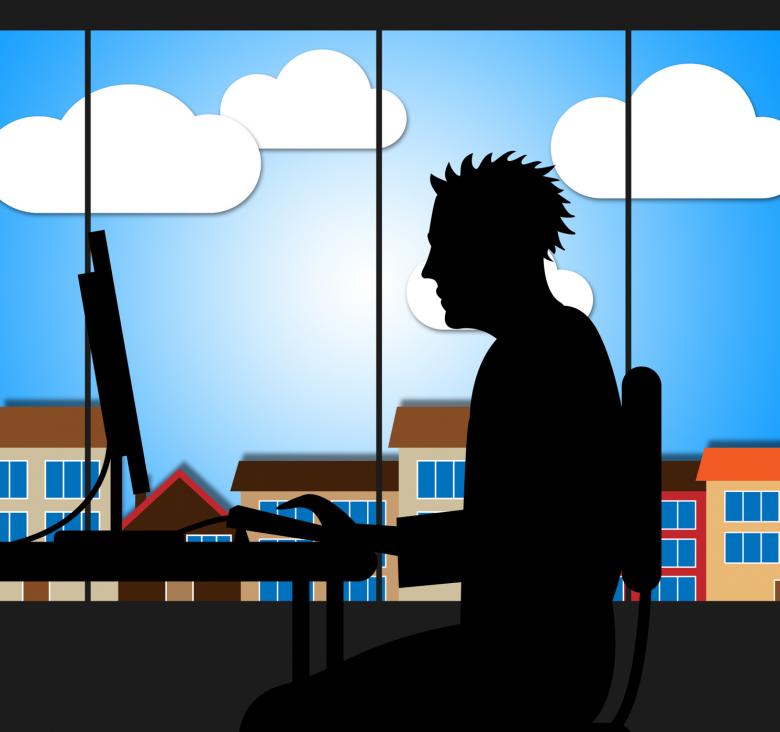 Free stock image of Office Computer Means Technology Men And Pc created by Stuart Miles
