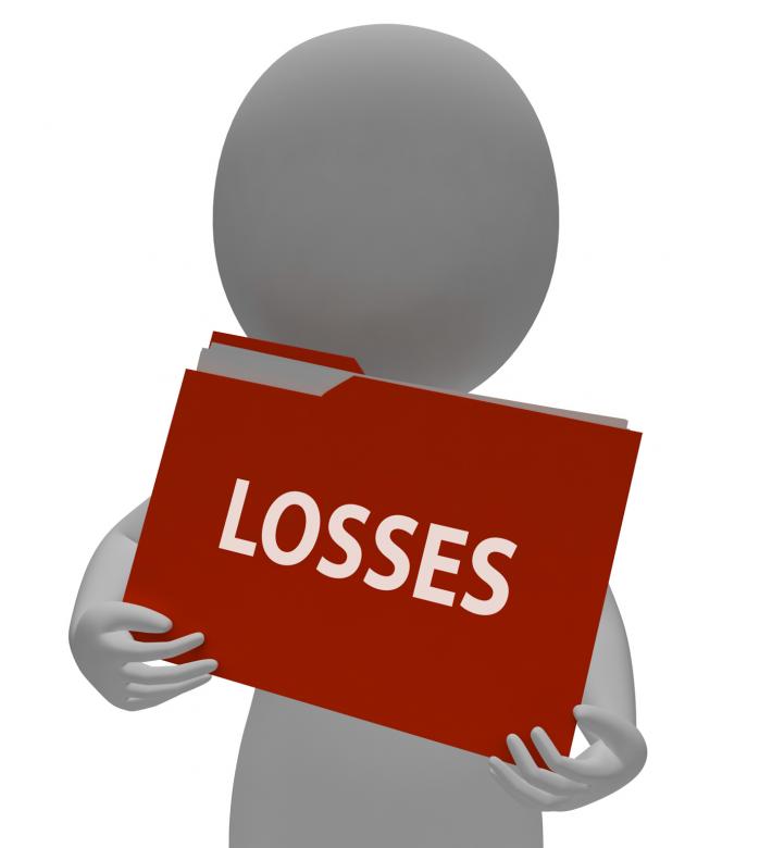 Free stock image of Losses Folder Shows Negativity Bearish 3d Rendering created by Stuart Miles