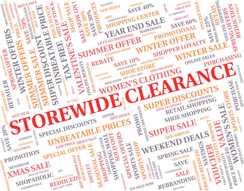 Free stock image of Storewide Clearance Indicates The Lot And Bargain created by Stuart Miles