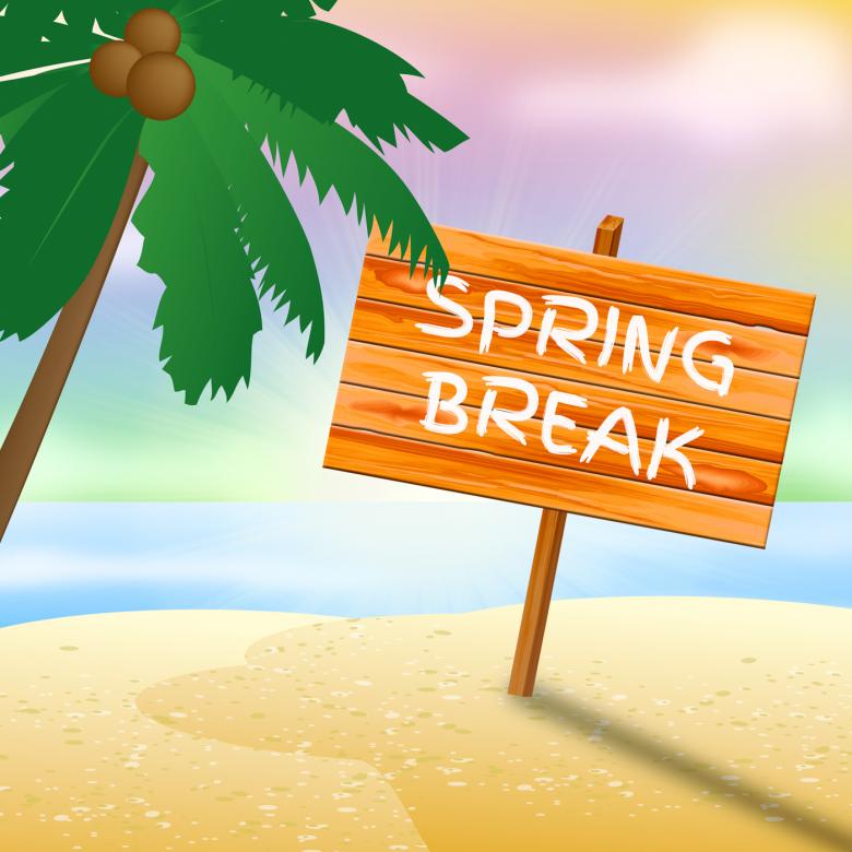 Free stock image of Spring Break Sign Means Go On Leave And Beach created by Stuart Miles