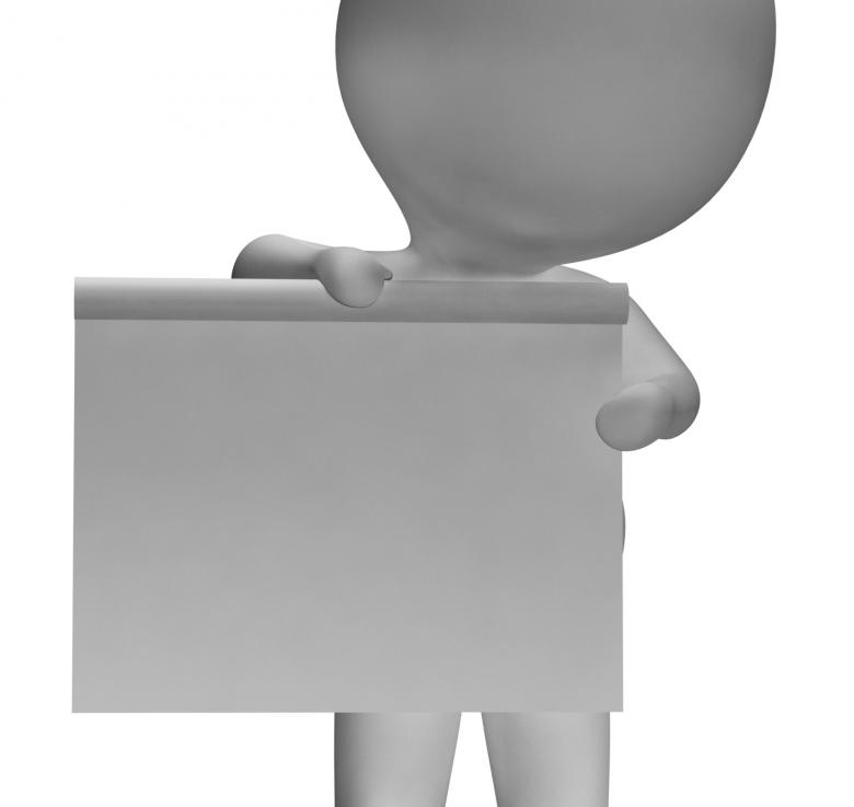 Free stock image of Blank White Board With Copyspace Including 3d Character created by Stuart Miles