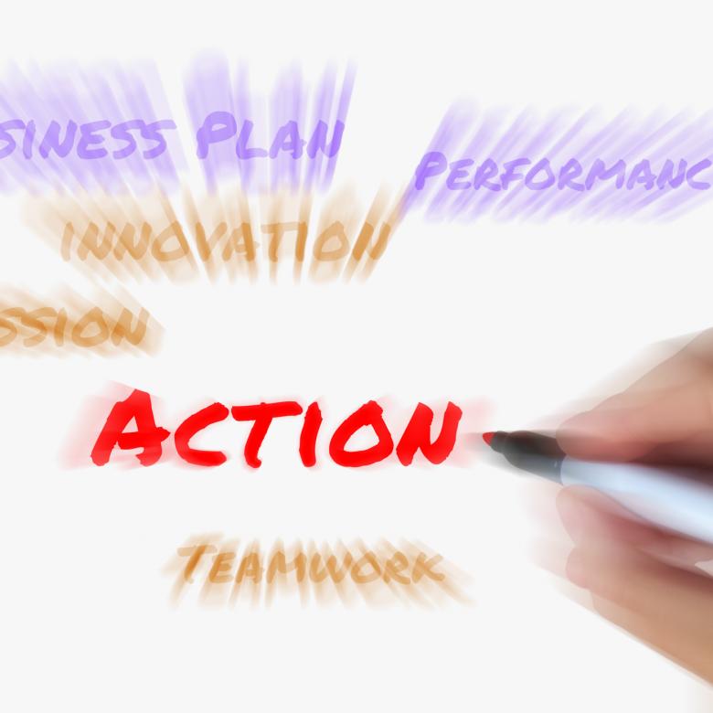 Free stock image of Action Words on Whiteboard Displays Activity Mission and Performance created by Stuart Miles