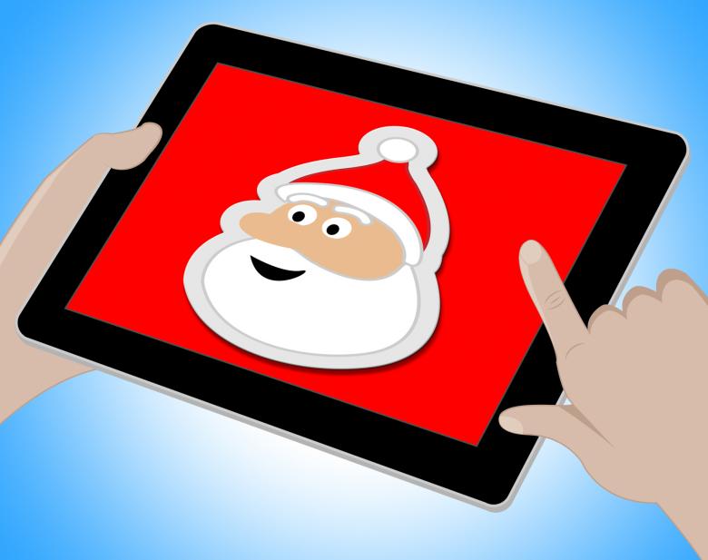 Free stock image of Santa Online Indicates Merry Christmas And Computing created by Stuart Miles