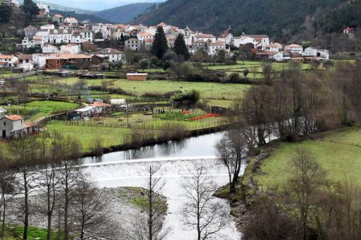 River Below a Portuguese Town - Free Stock Photo