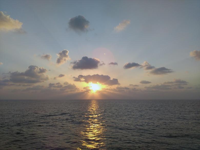 Free stock image of A Sun Set at MidSea created by Tona sam