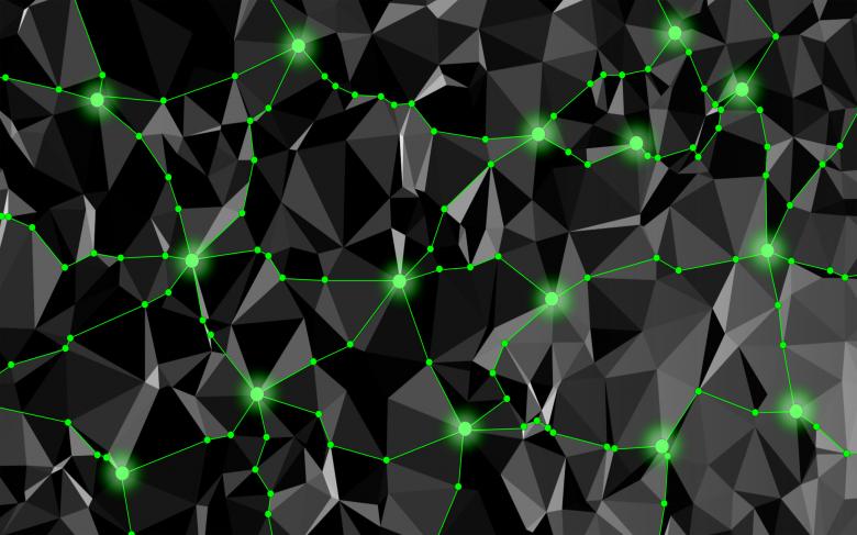 Free stock image of Abstract Network with Delaunay Triangles created by Jack Moreh