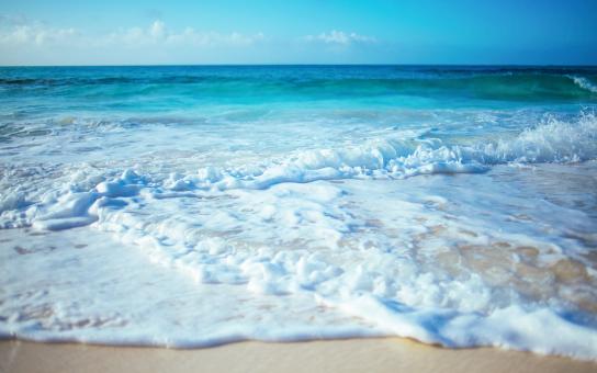 Closeup wave on the beach - Free Stock Photo