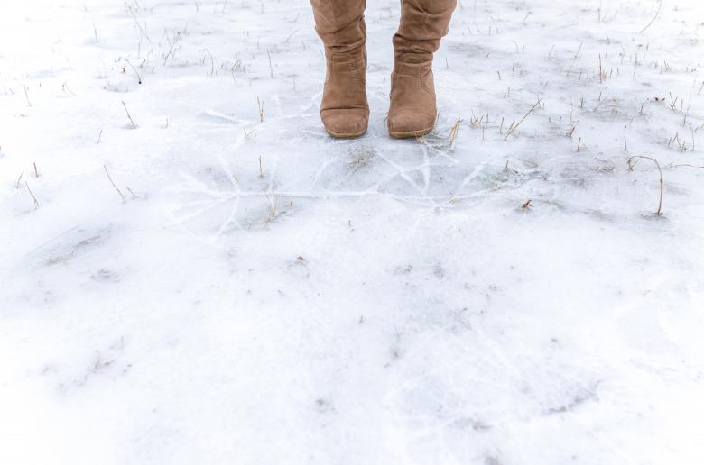 Free stock image of Human Standing on Frosted Ground created by Lukas