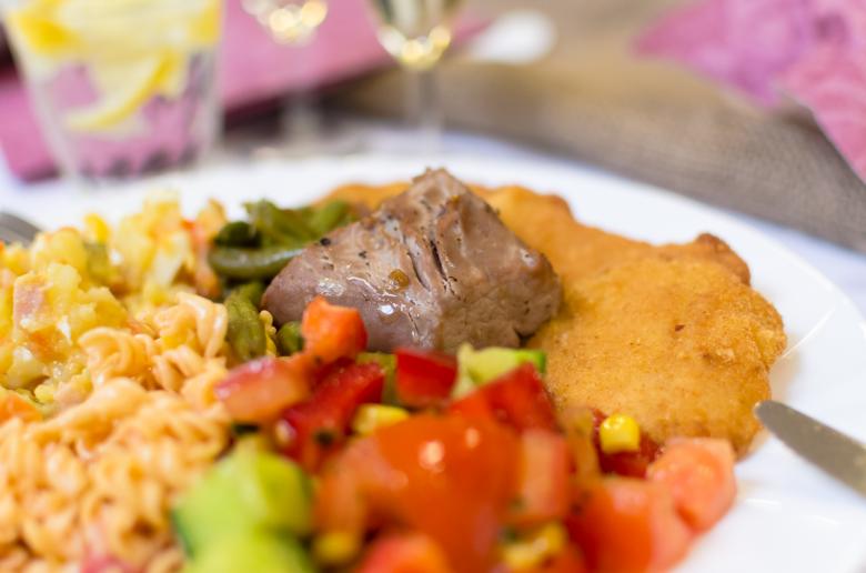 Free stock image of Meat, Pasta and Salad created by Lukas