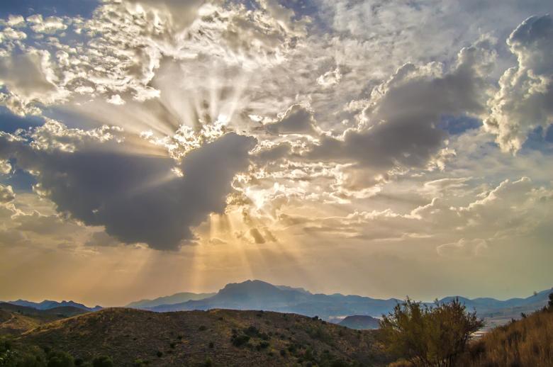 Free stock image of Rays of Light in the Sky created by Felipe Lopez Ruiz