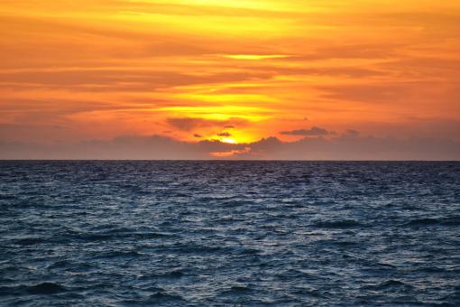 Sunset Colors by the Sea with Blue and orange details - Free Stock Photo