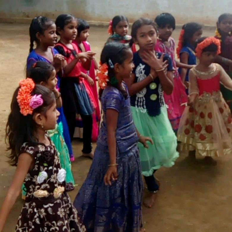 Free stock image of Girls dance for rhythmic song created by Kanduri Narasimha Charyulu