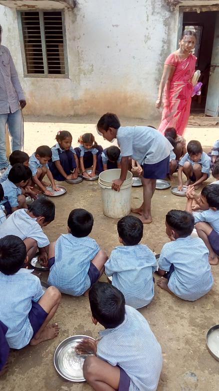 Free stock image of Washing  hands programme in school created by Kanduri Narasimha Charyulu