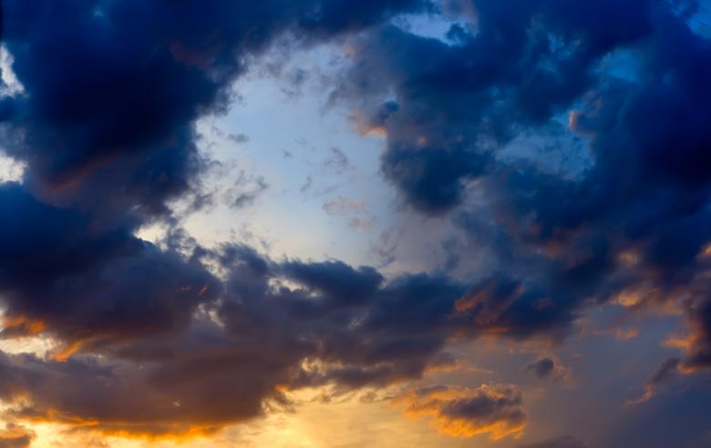 Free stock image of Blue and Orange Cloudy Sky created by 2happy