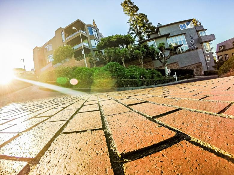 Free stock image of Pavement View - Homes in the Distance created by agphotostock.com